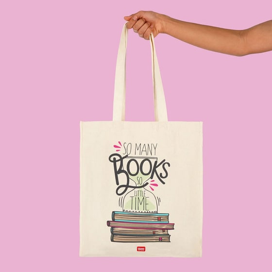 Τσάντα Shopper Legami Book Lover Βαμβακερή - Μπεζ image 2