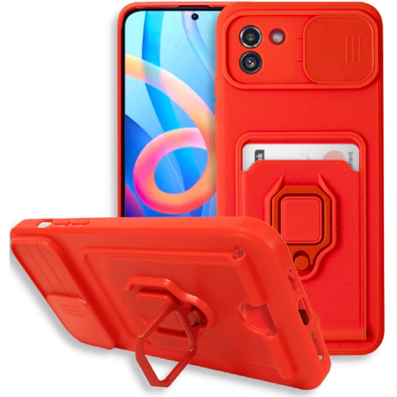 BODYCELL Θήκη Samsung Galaxy A03 - Bodycell Multifunction - Κόκκινο