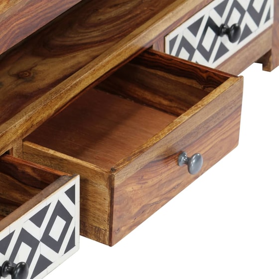 Έπιπλο Τηλεόρασης VidaXL Ξύλινο 120x30x40cm - Kαφέ/Λευκό image 5