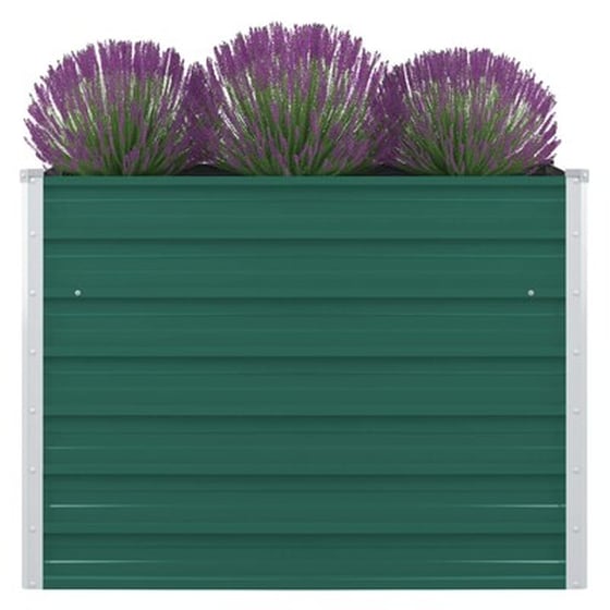 Vidaxl Ζαρντινιέρα Ψηλή Πράσινη 100x100x77 Εκ. Από Γαλβανισμένο Χάλυβα image 1