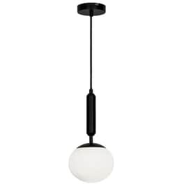 Φωτιστικό Οροφής Μονόφωτο Viokef Anouk 4228601 Γυάλινο/Μεταλλικό - Μαύρο/Λευκό