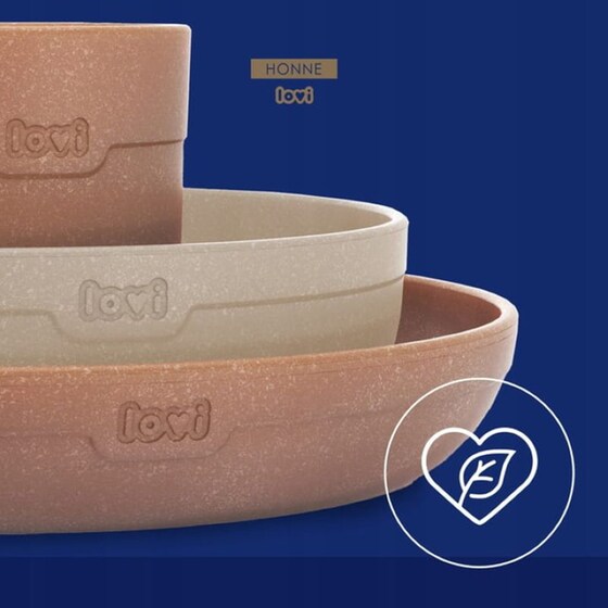Lovi Σετ Πιατάκια Με Ποτηράκι - Granola Beige image 2