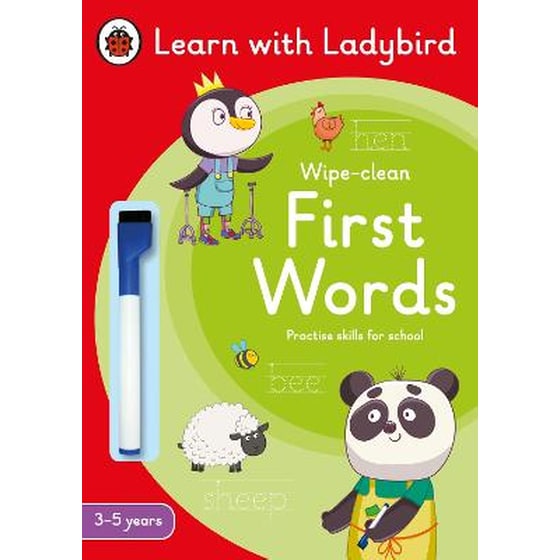 First Words: A Learn with Ladybird Wipe-Clean Activity Book 3-5 years image 0