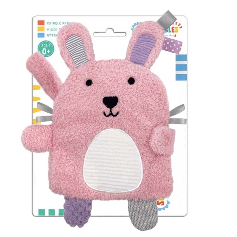 Sensory snuggables - Bunny puppet soft book