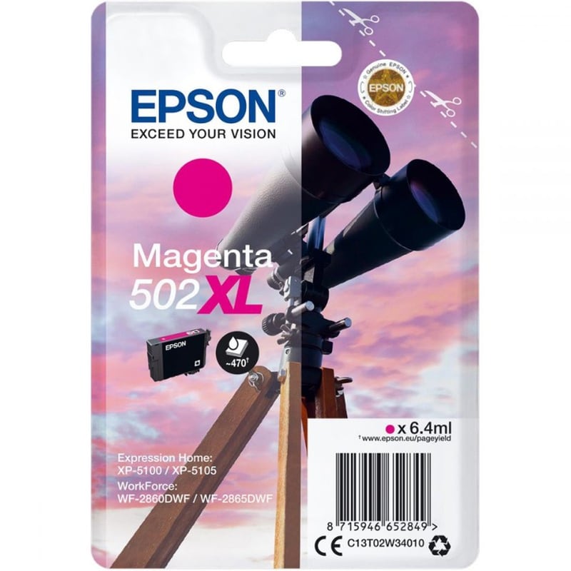 EPSON T02W34 XL Ματζέντα Μελάνι Εκτυπωτή C13T02W34010