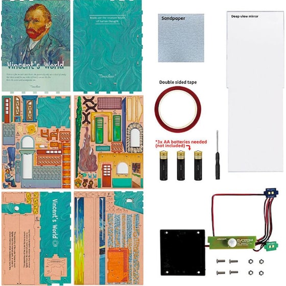 DIY 3D Puzzle Book Nook Kit Βιβλιοστάτης - Vincent's World image 4