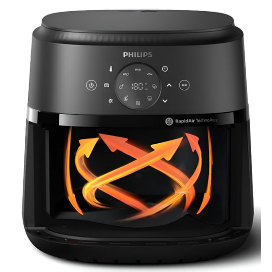 PHILIPS NA231/00 2000 Series με Αποσπώμενο Κάδο 1700 W 6.2 L Μαύρο Φριτέζα Αέρος image 2