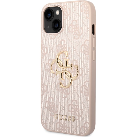 Θήκη Apple iPhone 14 Plus - Guess 4g Logo Collection Hard Case PU Leather - Ροζ image 4