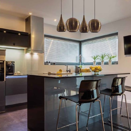 Φωτιστικό Οροφής Μονόφωτο Homelighting Amala Μεταλλικό 22x22x120 cm - Χρυσό image 1