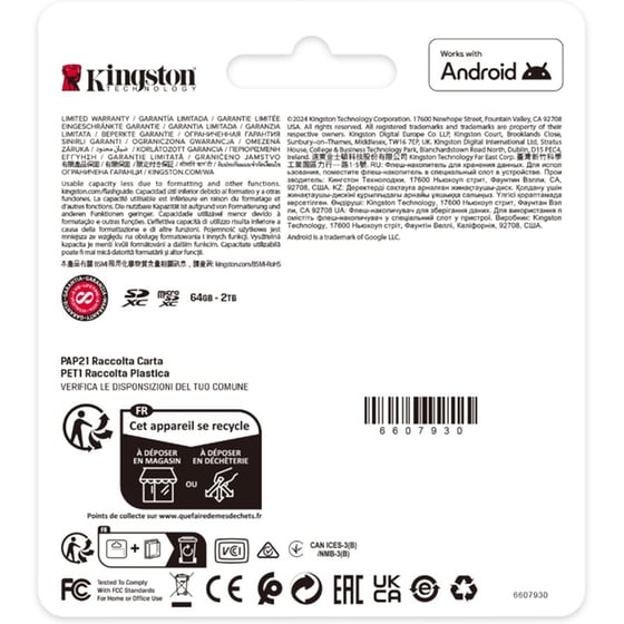 Kingston Canvas Select Plus Gen3 microSDXC 64GB Class 10 U1 V10 UHS-I με αντάπτορα image 5