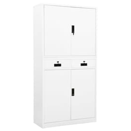 Ντουλάπα Γραφείου Vidaxl Ατσάλινη 90x40x180cm - Λευκή