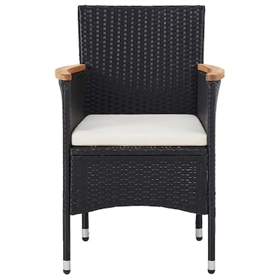 Vidaxl Σετ Τραπεζαρίας Κήπου 3 Τεμαχίων Μαύρο image 4