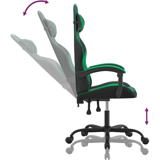 Καρέκλα Gaming VIDAXL 3143821 από Τεχνητό Δέρμα - Μαύρο image 4
