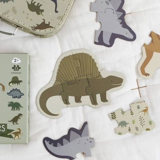 Σετ Παζλ Α Little Lovely Company 5 Dinosaurs Pgpudi06  (3/3/4/4/5 Τμχ) image 1