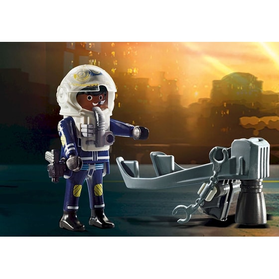 PLAYMOBIL® City Action Σύλληψη Ληστή Έργων Τέχνης από Αστυνομικό Jetpack (70782) image 3
