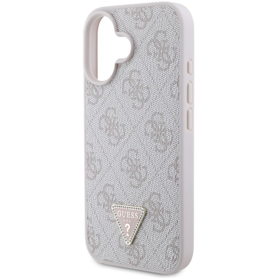 Θήκη Apple iphone 16 - Guess 4g Triangle Strass - Ροζ image 4