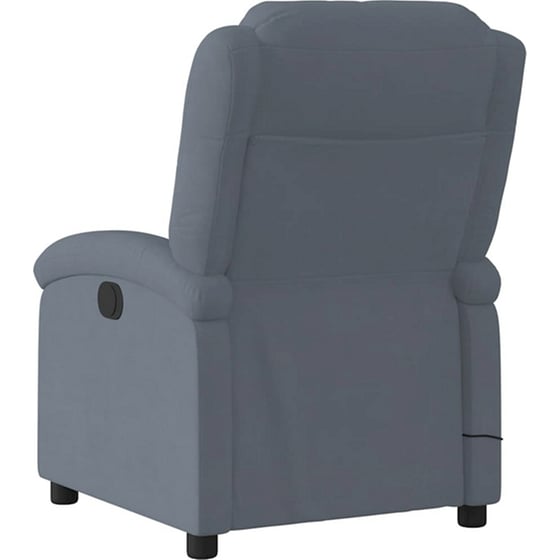 Πολυθρόνα Μασάζ VidaXL Ανακλινόμενη από Βελούδο - Σκούρο Γκρι image 5