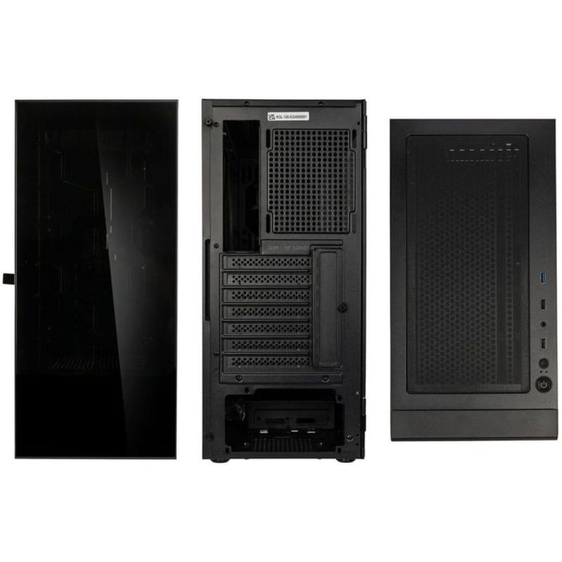 PRO GAMERSWARE Kolink Observatory Hf Glass Core Midi Tower Case - Black No Fans