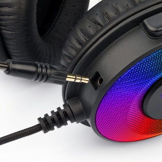 Redragon H350 Pandora Gaming Ενσύρματα Ακουστικά 3.5mm/USB με RGB Φωτισμό - Μαύρα image 4