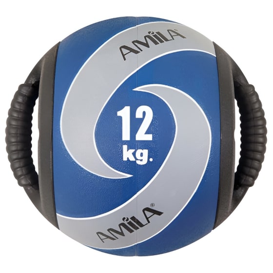 Μπάλα Medicine Amila Dual Handle Ball 84670 Λάστιχο 12kg Μπλε - Γκρι image 0