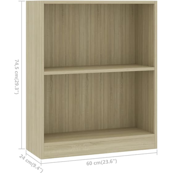 Βιβλιοθήκη VidaXL από Ξύλο 60x24x76 cm - Μπεζ/Sonoma image 5