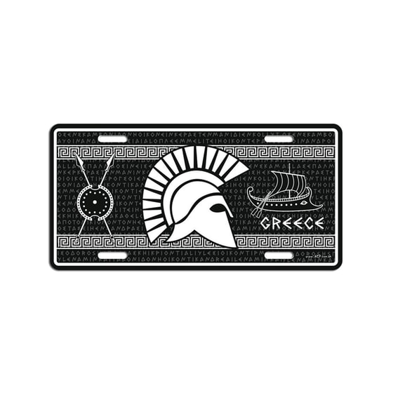 Πινακίδα Αλουμινίου Ancient Greece Helmet Trimere image 0
