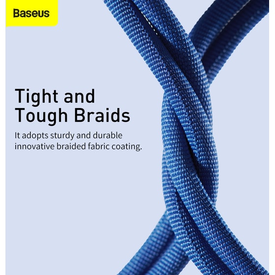 Καλώδιο δεδομένων Baseus Crystal Shine Braided Usb to Lightning 2m - Blue image 5