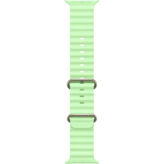 Λουράκι Apple Ocean Band Extension για Apple Watch 49mm - Neon Green with Natural Titanium Finish image 0