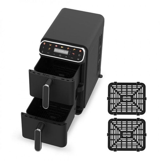 HOMEVERO HV-AF11DDK με 2 Αποσπώμενους Κάδους 2460 W 11 L Μαύρο Φριτέζα Αέρος image 3