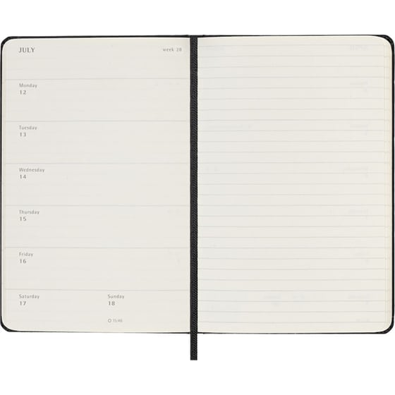 Ημερολόγιο Εβδομαδιαίο 2027 Moleskine 18Μ Pocket Hardcover Μαύρο image 2