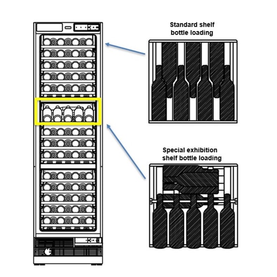 BERTAZZONI RWC45S5TPRS για 68 Μπουκάλια Λευκό Εντοιχιζόμενος Συντηρητής Κρασιών image 1
