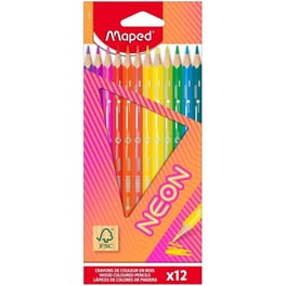 Ξυλομπογιές Maped Neon (12 Τεμάχια)