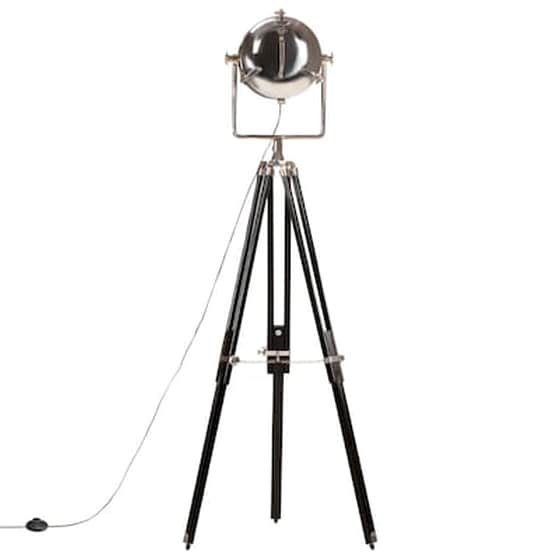 Vidaxl Φωτιστικό Δαπέδου Προβολέας Τρίποδο Μαύρο 171 Εκ. Ξύλο Μάνγκο image 5