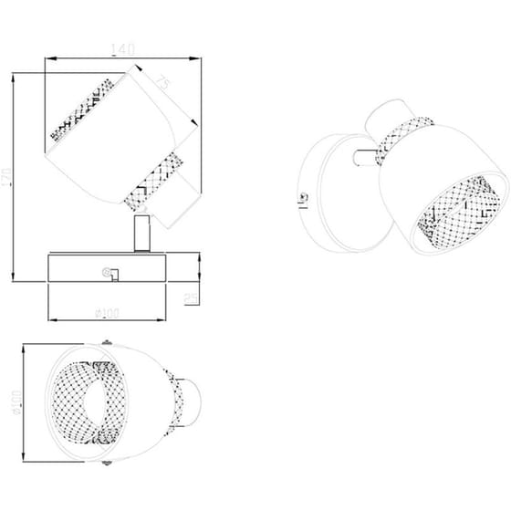 Σποτ Μονόφωτο Reality Lighting Punch Black Mat image 1