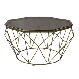 Τραπεζάκι Σαλονιού Woodwell από Γυαλί 87x44cm - Χρυσό dupli