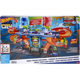 Mattel Hot Wheels City: Mega Μεγάλο Πλυντήριο Αυτοκινήτων Χρωμοκεραυνών Σετ Παιχνιδιού (HDP05)