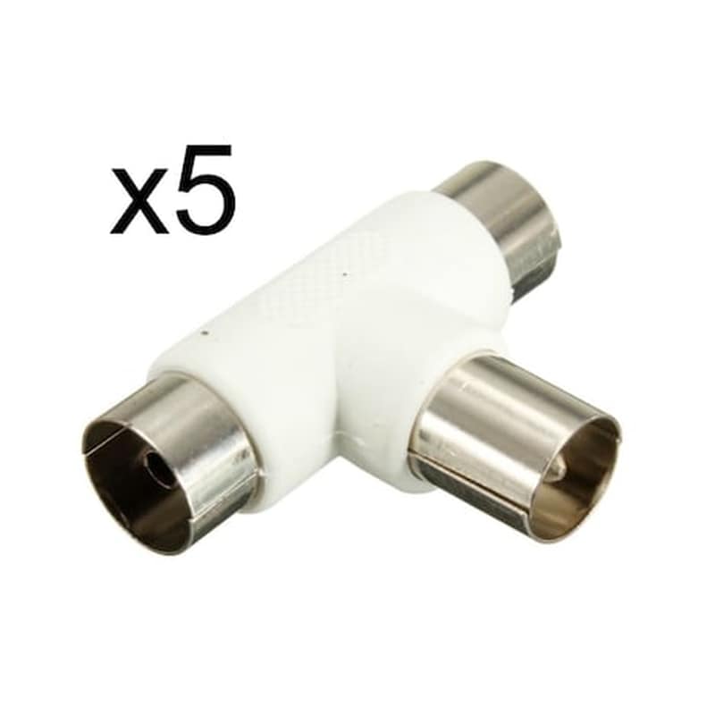 Powertech Adapter Για Κεραία Male Σε 2x Female, 5τμχ