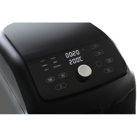 IQ AF-008 με Διπλό Αποσπώμενο Κάδο 2470 W 11 L Μαύρο Φριτέζα Αέρος image 4