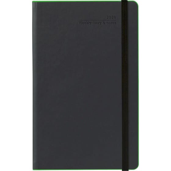 Ημερολόγιο Εβδομαδιαίο 2026 Θεοφύλακτος 12M Laser Μαύρο image 0