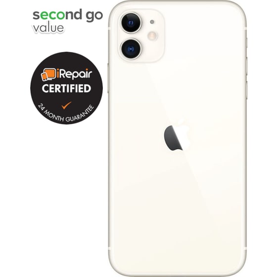 Μεταχειρισμένο Apple iPhone 11 128GB White second go value Certified by iRepair image 3