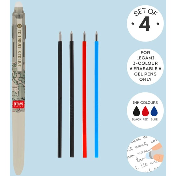 Erasable Gel Pen Refill Legami 4 Τεμάχια image 1