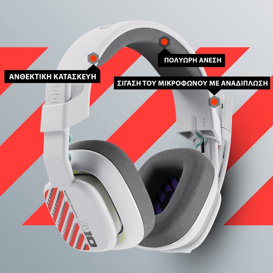 Astro A10 Gen 2 PS5 Gaming Ενσύρματα Ακουστικά 3.5mm Λευκά image 7