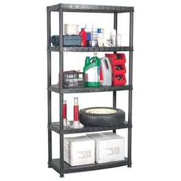 Vidaxl Ραφιέρα Αποθήκευσης 5 Επιπέδων Μαύρη 85x40x185 Εκ. Πλαστική
