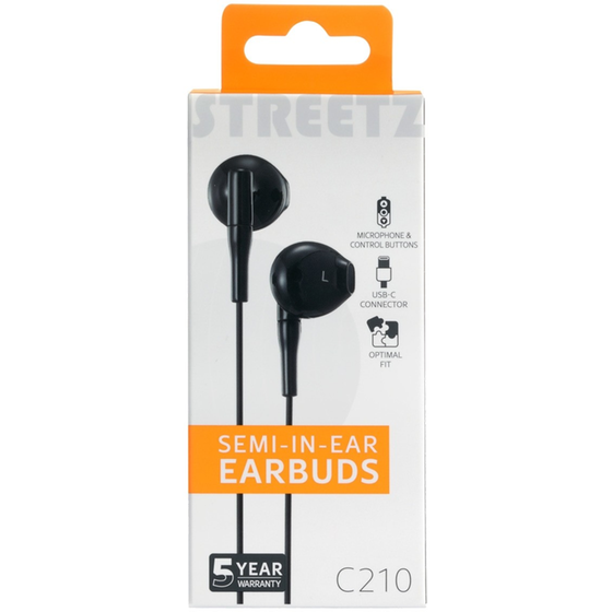 Ακουστικά Handsfree Streetz C210 USB-C - Black image 4