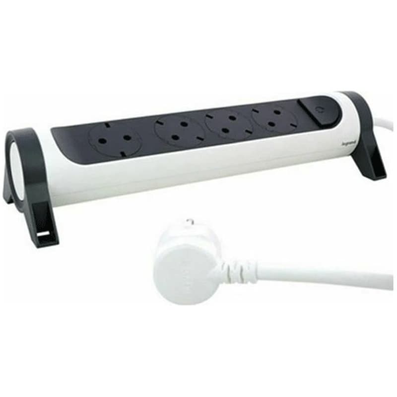 LEGRAND Πολύπριζο Legrand με διακόπτη 4 θέσεων 1.5m - White/Grey