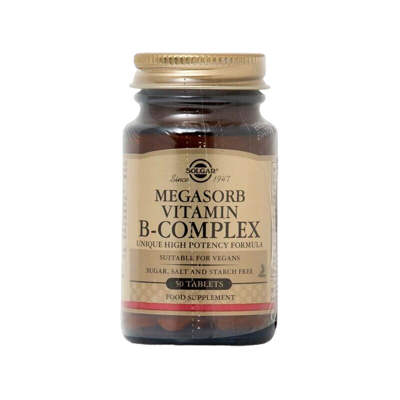 Solgar B-complex Megasorb Vitamin - 50 ταμπλέτες