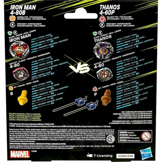 Beyblade X Marvel Ironman vs Thanos (G0287) image 3