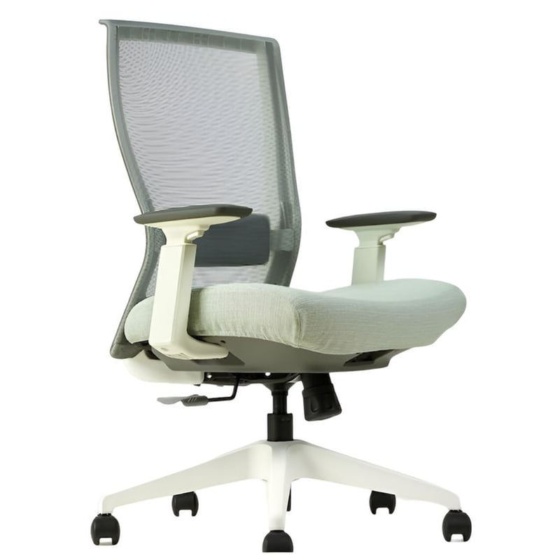 THESIS Καρέκλα Γραφείου Thesis M5 Χωρίς Προσκέφαλο Υφασμάτινη 65x95-105 cm - Λευκή/Βεραμάν