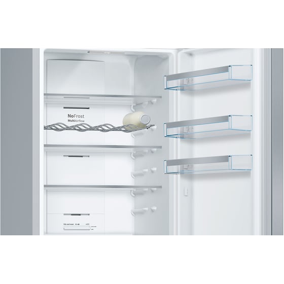 BOSCH KGN397LEQ Full No Frost 368 Lt Metal Look Ψυγειοκαταψύκτης image 5