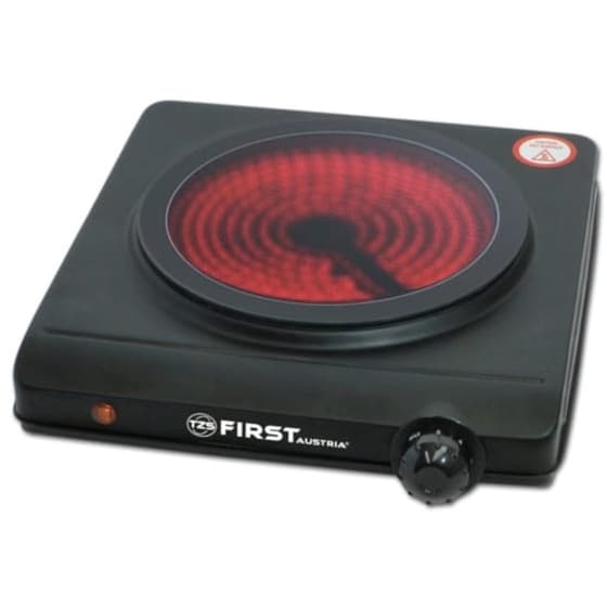 Επιτραπέζια Εστία Κεραμική FIRST AUSTRIA FA5096-1 1250 W Μαύρο image 0